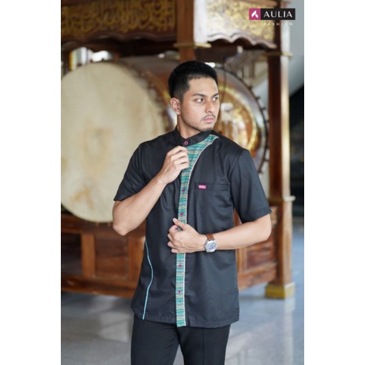 KOKO KATUN PRIA NEW AZALEA ORIGINAL AULIA FASHION ATASAN KEMEJA LENGAN PENDEK BAHAN COTTON MADINA PO