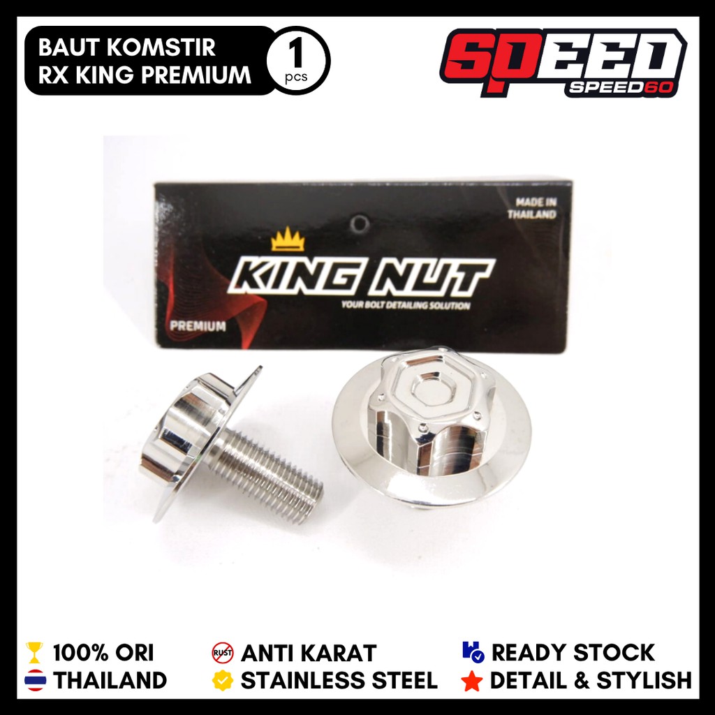 Baut Komstir Segitiga Tengah Vixion RX King Probolt Stainless King Nut Thailand-2