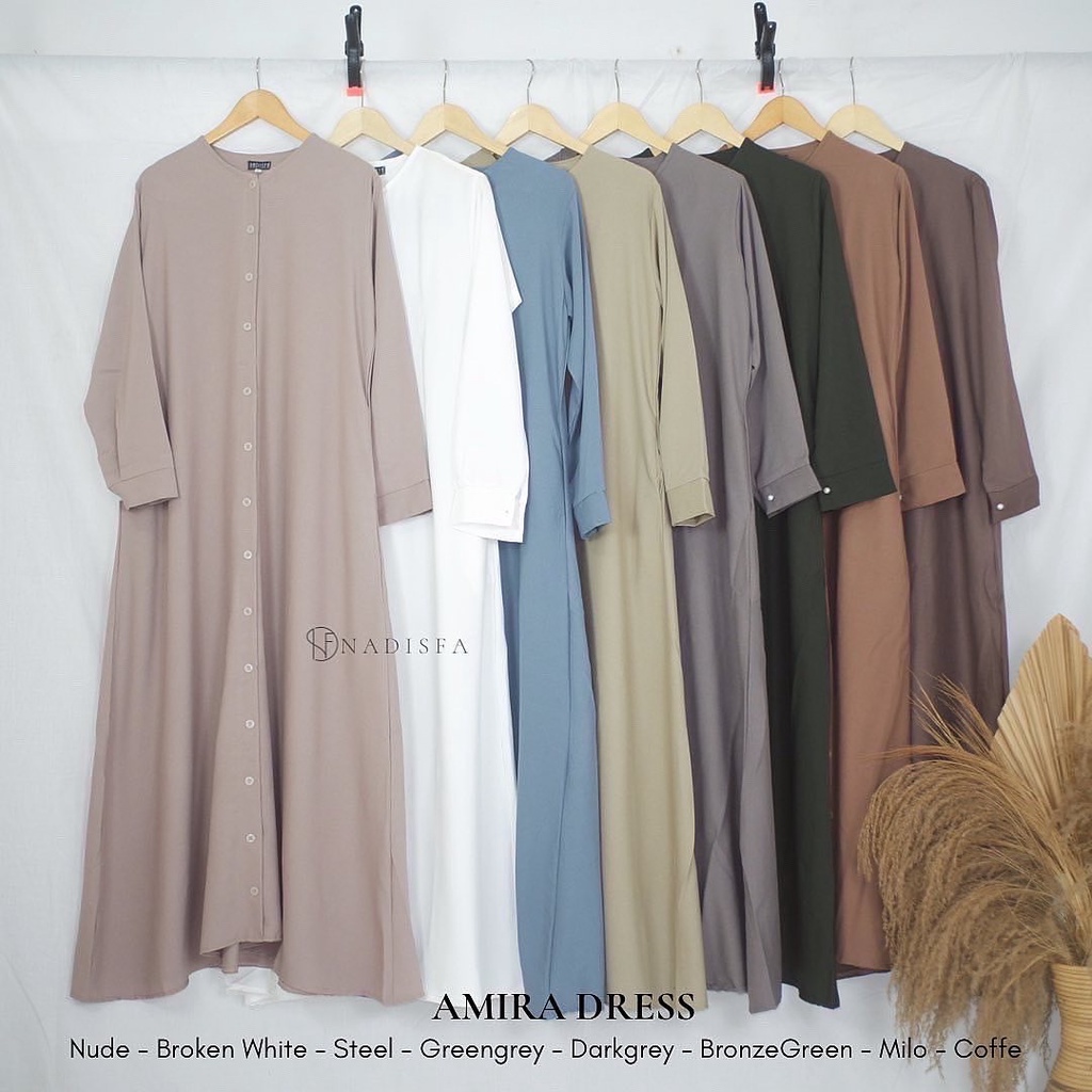 AMIRA DRESS ABAYA POLOS BUSUI FRIENDLY