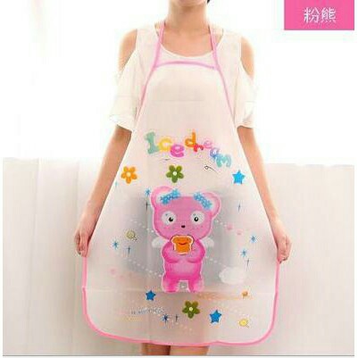 Celemek Plastik Karakter Celemek PVC Celemek Waterproff Apron Masak Motif