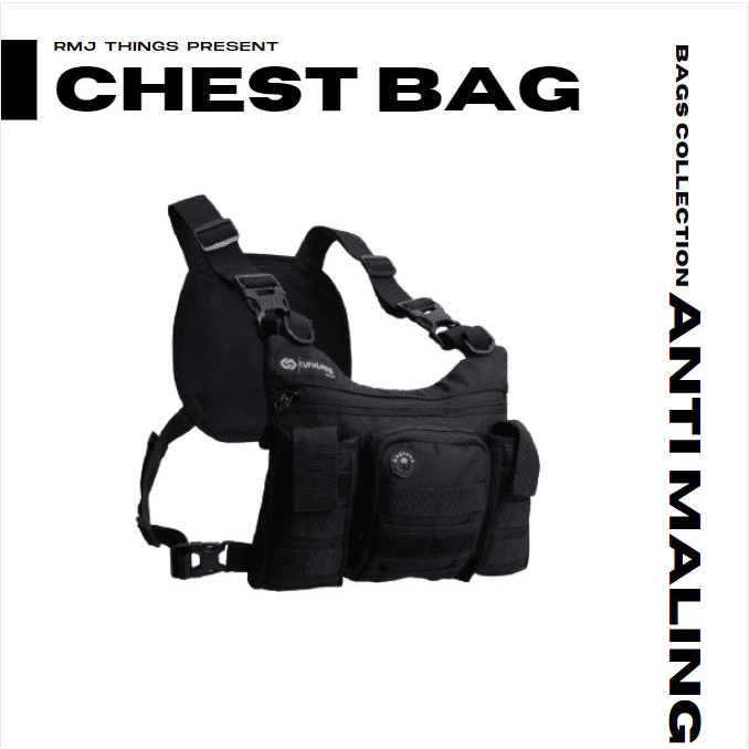 Tas Dada Tactical Rig Chest Bag Chestbag Polisi Tentara Anti Maling Rompi Armor Airsoft Air Soft Gun
