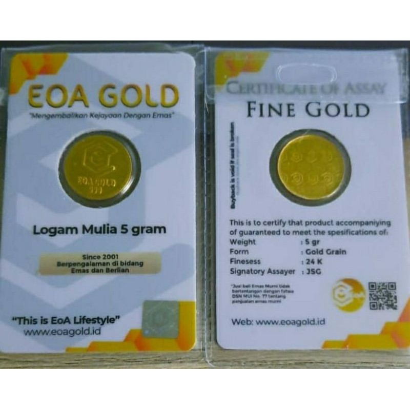 EOA GOLD 5g 24K/ 99.99% emas murni