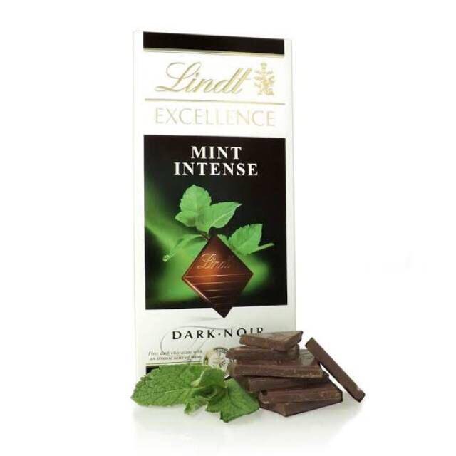 Khas Lindt Excellence Mint Intense Dark Chocolate 100gr Cokelat