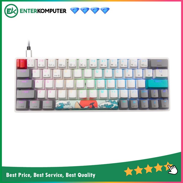 Paradox Ghost OPT 64 PBT Sea&amp;Sun Story Mechanical Keyboard Green SW