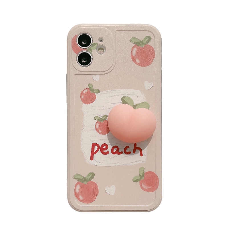 IPHONE Casing Hp Motif Peach 3d Untuk Iphone7 8 PLUS X XR Xs11 12 13 14 MINI PRO MAX Se2020