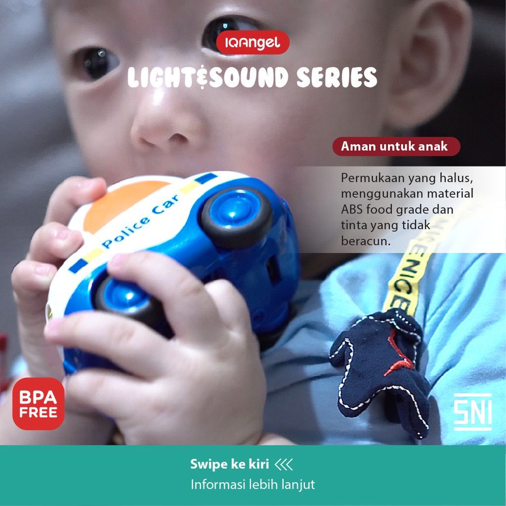 Mainan anak - IQangel Transportation Car Toys Light &amp; Sound Series/ Mainan Bayi Edukasi