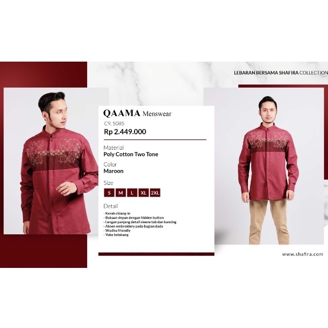 Shafira Kemeja Koko Qaama Mens Wear