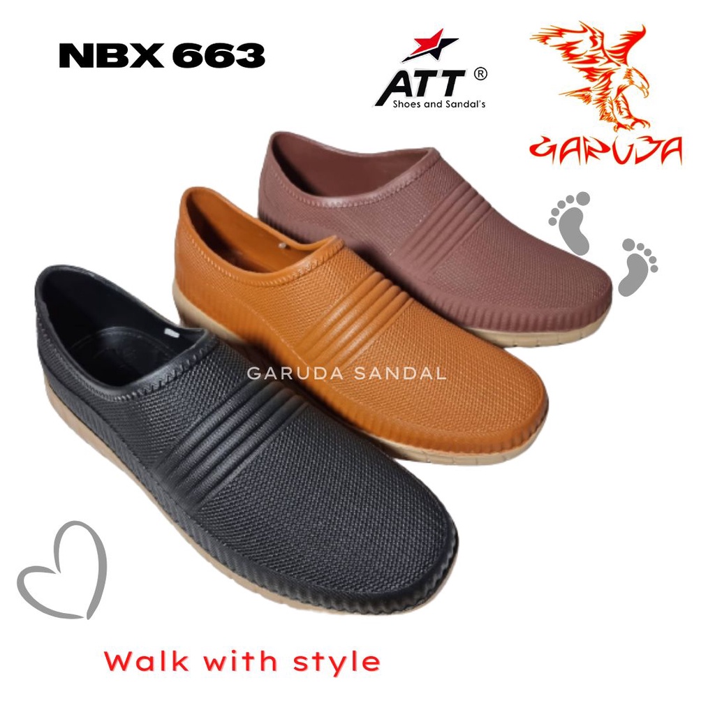 Sepatu SLip ON Pria ATT NBX 663 Karet Pria Pantofel Trendy Formal