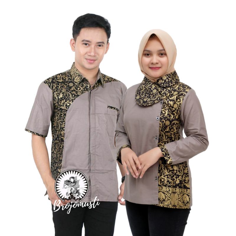 Maura/Couple Kombinasi/Sania Ruffle Batik Couple Pesta M.L.XL.