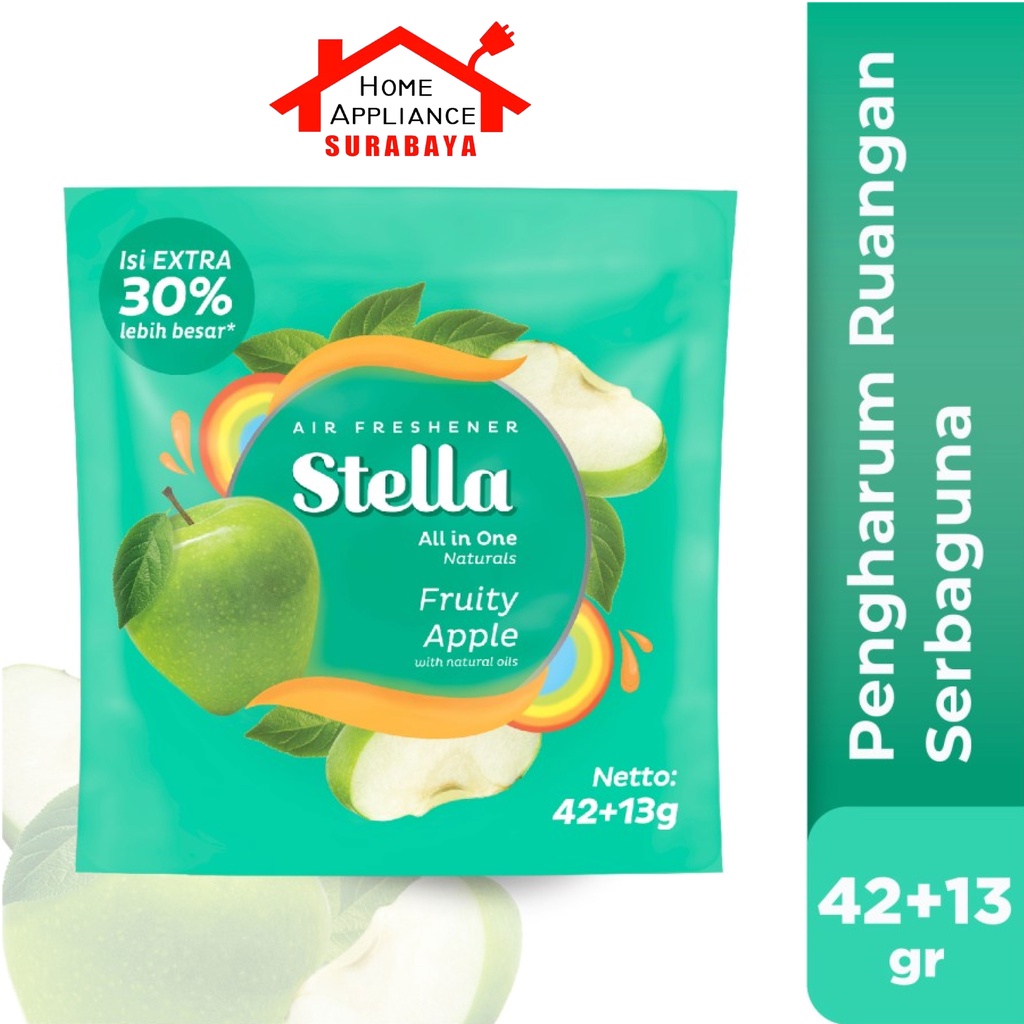 Stella Air Freshener ALL IN ONE ( AIO ) Pengharum Ruangan / Mobil 42+13Gr ( 55gr ) All Variant