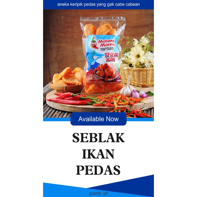 

kerupuk seblak varian pedas morang moreng