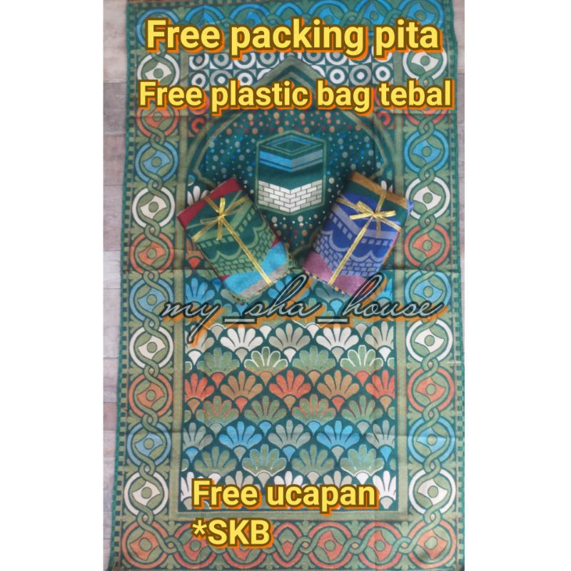 Parcel Souvenir Sajadah BESAR+TASBIH murah pengajian / tasyakuran/ aqiqah /haji/umroh-2