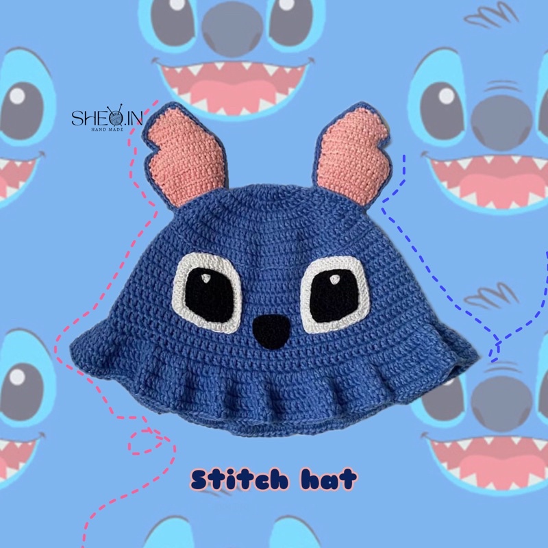 crochet stitch bucket hat / topi rajut stitch /topi karakter