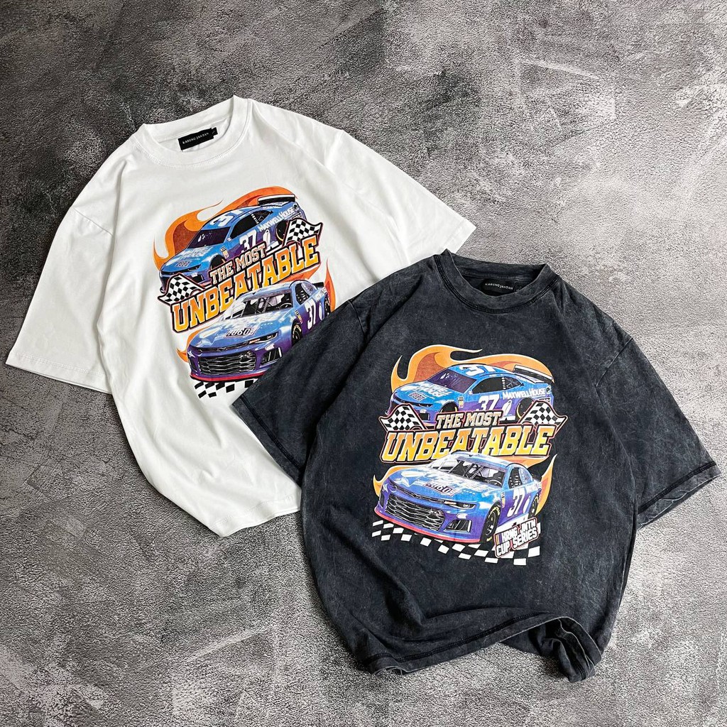 [Oversize] BAJU KAOS OVERSIZE WASH NASCAR / VINTAGE OVERSIZE T-SHIRT WASH "unbeatable" Promo Akhir T