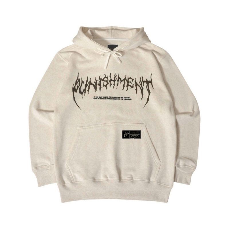 TURUN HARGA ! Hoodie Cream Original Punishment Hoodie Pria Wanita Metal Aesthetic Unisex Holdhand