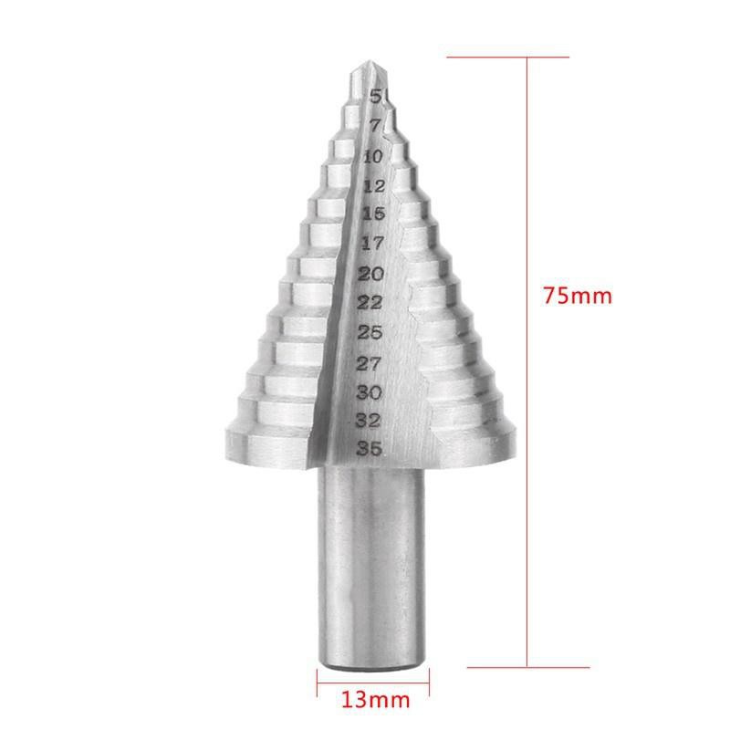 Mata Bor Multi Step 5-35mm Pagoda HSS 13 Step Drill Bits Cobalt Metal Besi Baja Tangga Alumunium Plastik