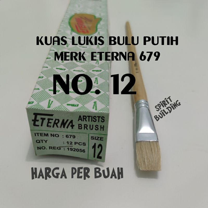 

KUAS LUKIS SIZE 12 ETERNA 679 BULU PUTIH / ARTISTS BRUSH HARGA PER BUAH