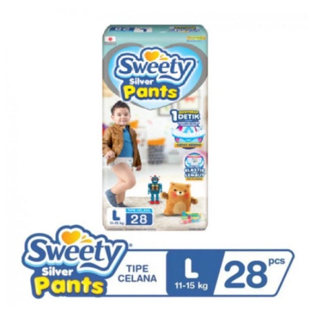 Popok Celana Instan Sekali Pakai Pampers Sweety Silver Pants S32 M 30 L 28 XL 26 Bayar Di tempat COD