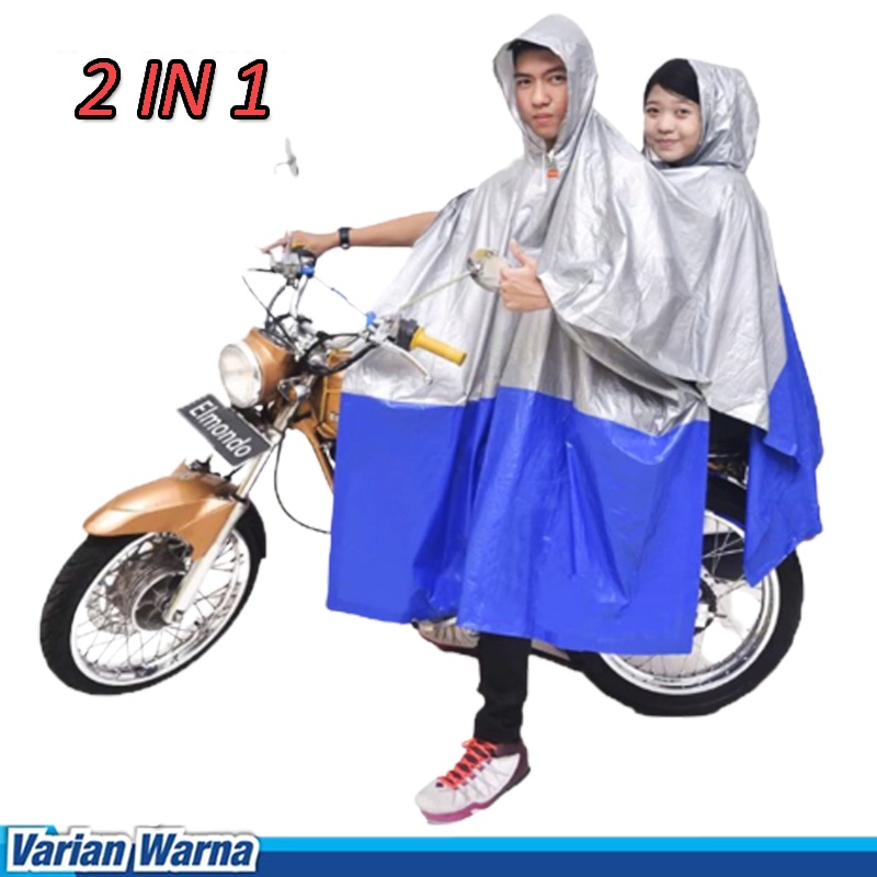 Model Terbaru Jas Hujan Ponco 2in1 Jas Hujan Dua Kepala Jas Hujan Model Jubah / Jas Hujan Phonco Kelelawar / Jas Hujan Double Ponco / Jas Hujan Coupel / Pasangan