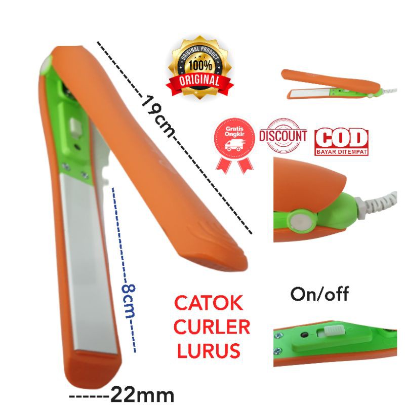 COD Catokan rambut mini Terbaru wartel model catok 2in1 Terbaik curly keriting lurus murah