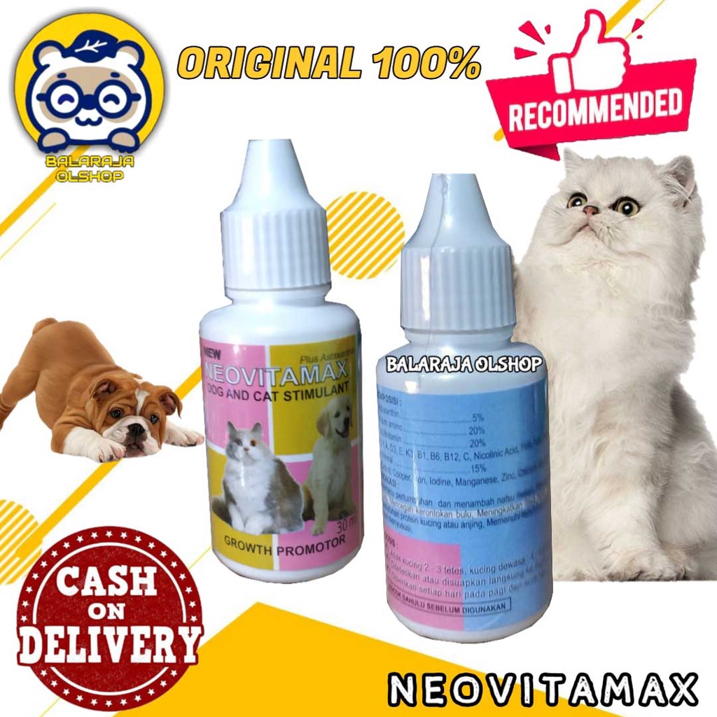 VITAMIN PENAMBAH NAFSU MAKAN PENGGEMUK BADAN KUCING DAN ANJING - NEOVITAMAX