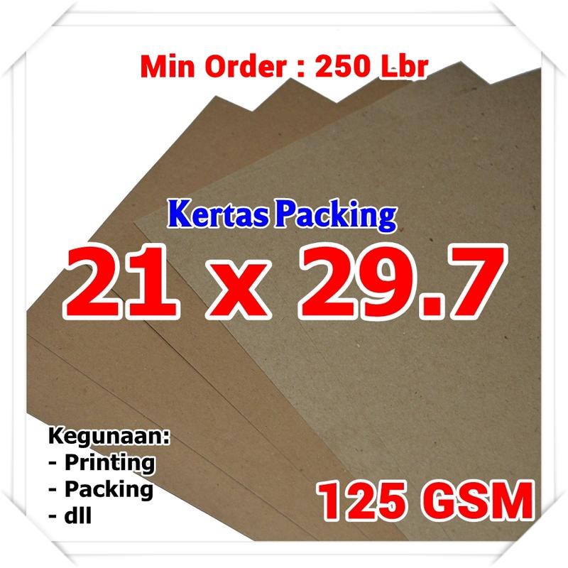 PAKET - Kertas Packing Tebal | Kraft | Bungkus | Coklat | Sack | A4 | 125 Gram