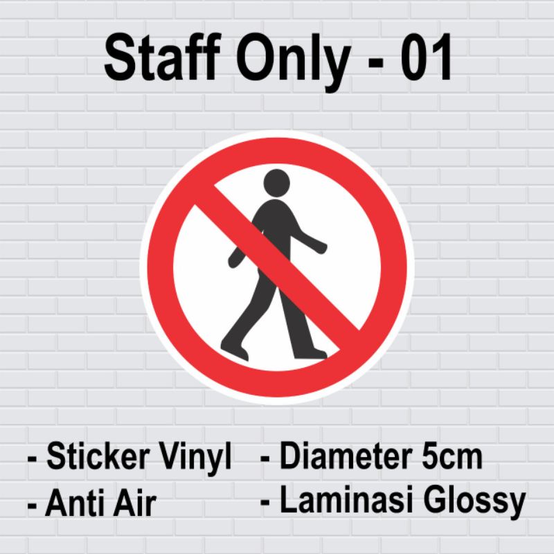 Jual Sticker Staff Only Shopee Indonesia