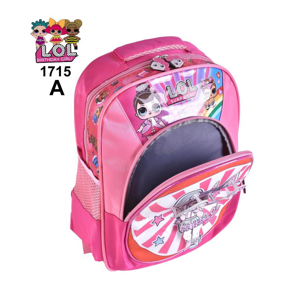 Tas Ransel Cartoon Anak Perempuan Lampu+ Music 1715 14&quot;,(Frozen,LOL,Little Pony,UnIcorn,Hello Kitty)