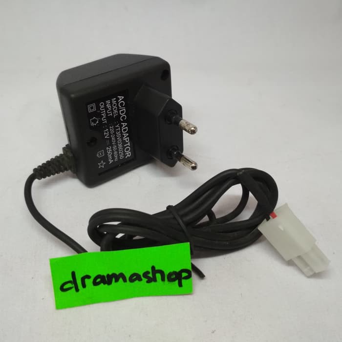 Adaptor Charger Baterai RC Remote Control 12v Socket Putih Besar 2