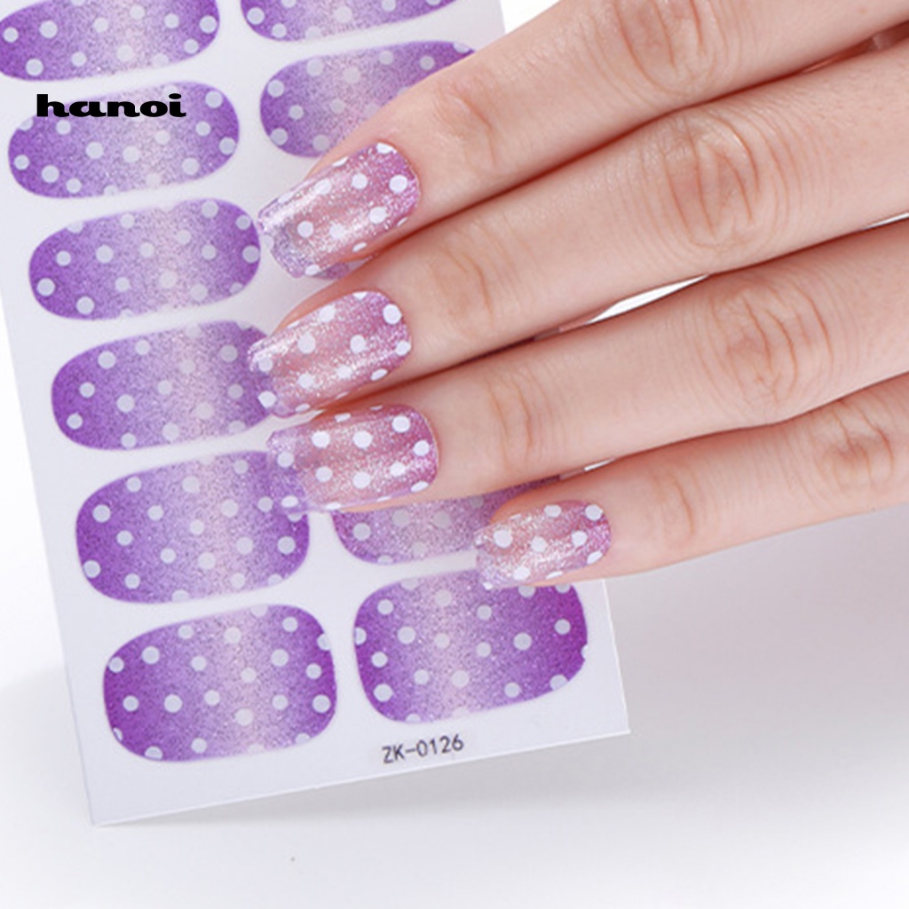 1 Set Stiker Kuku Dengan Perekat Untuk Manicure