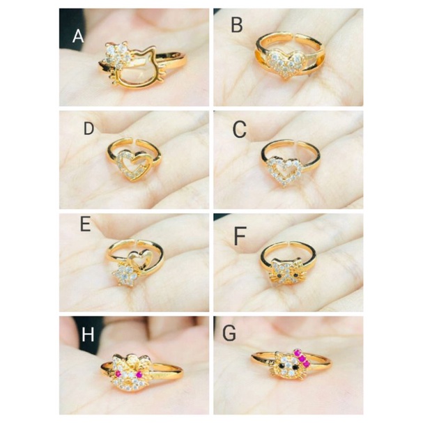 Ramk521. Cincin xuping anak anak balita lapis emas dgn mata zircon