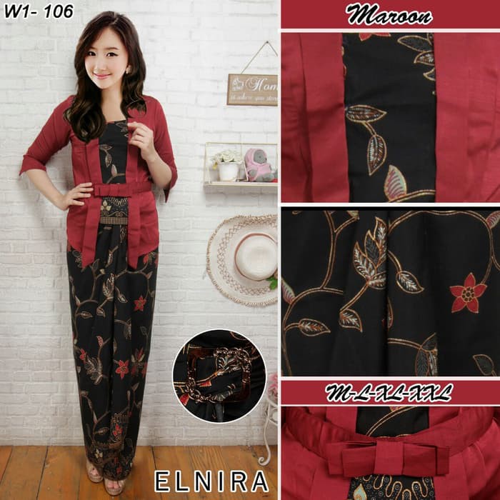 SALEE KEBAYA MODERN KUTUBARU POLOS JUMBO BIG SIZE 5L LD 120 WHITE PUTIH  I.96419904.1765613604