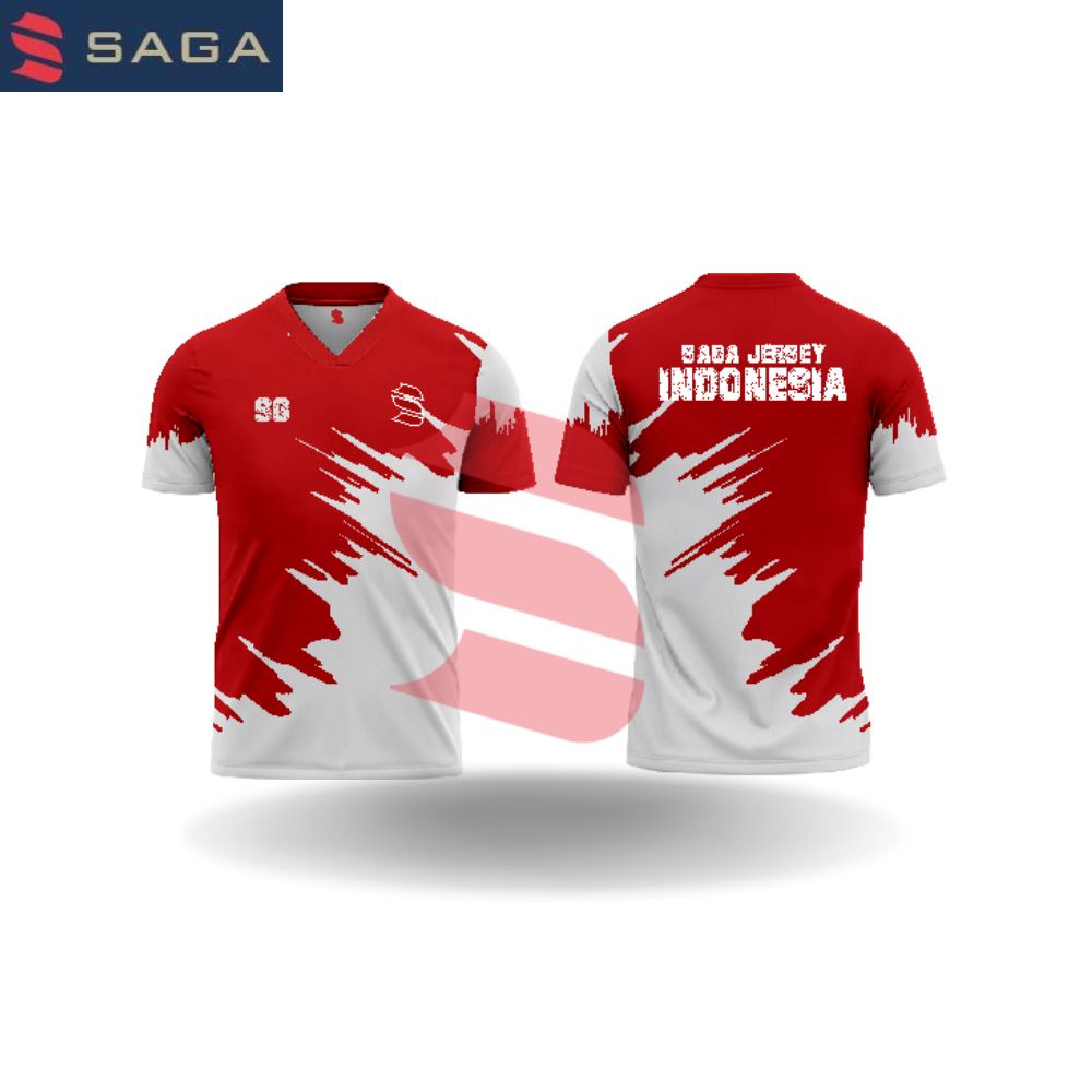 Jual Jersey Printing Custom Baju Kaos Jersey Atasan Merah Putih Kemerdekaan Indonesia