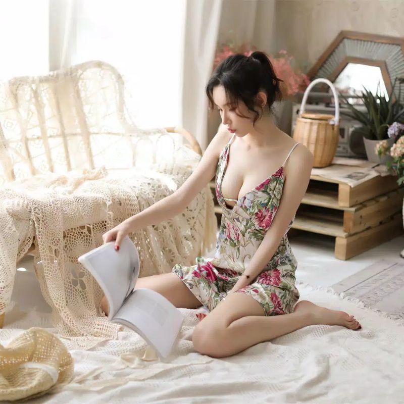 Longnight Baju Sexy Lingerie Motif Bunga