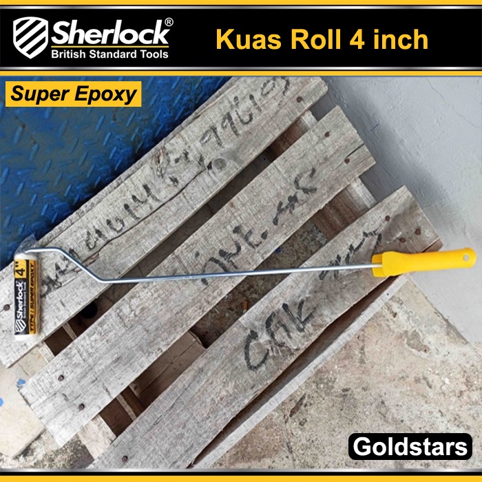 Kuas Roll Super Epoxy 4 inch Sherlock (Bisa Dicuci Dengan Thinner) Roll Cat