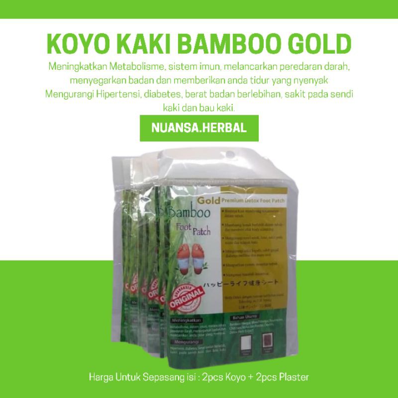 KOYO KAKI BAMBOO GOLD PREMIUM DETOX FOOT PATCH