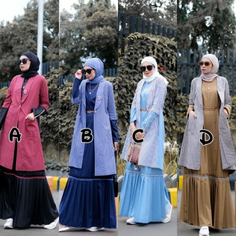 lolyta set blazer vol 3 by dcl premium series dress dan outer busui gamis terbaru