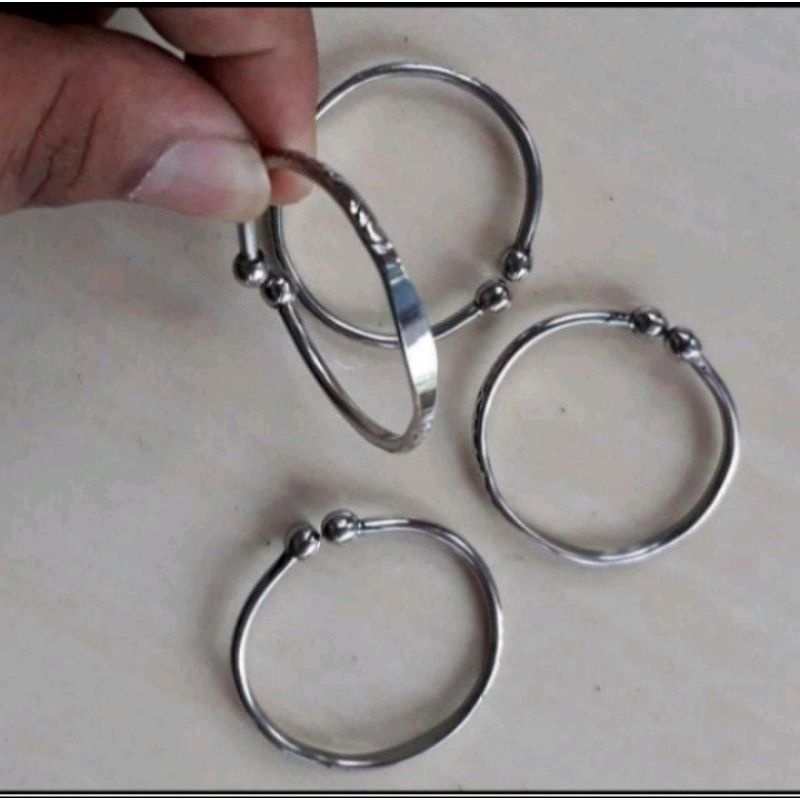 GELANG TANGAN BAYI BAHAN MONEL MODEL TRIBUSONO KECIL DAN SEDANG