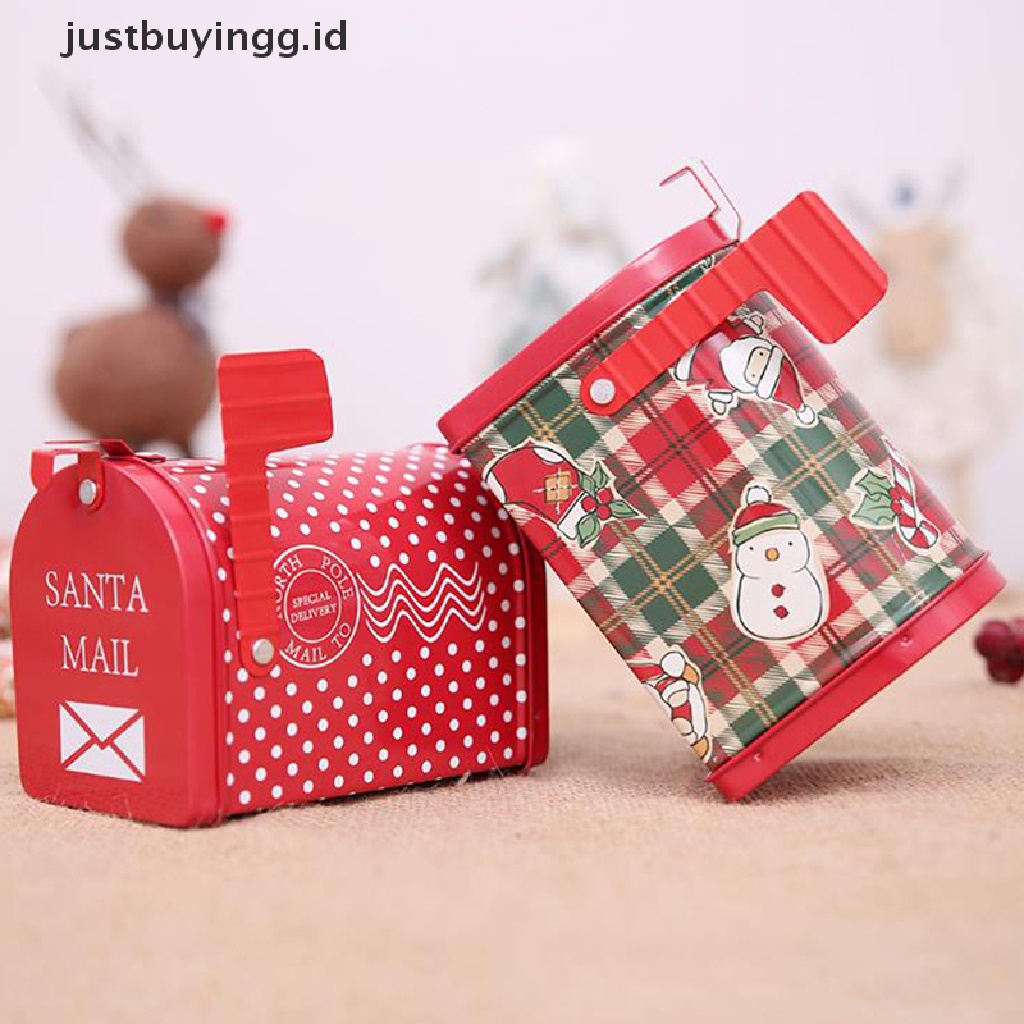 (Justbuyingg.Id) Kotak Surat / Permen / Biskuit Bahan Besi Untuk Hadiah Natal