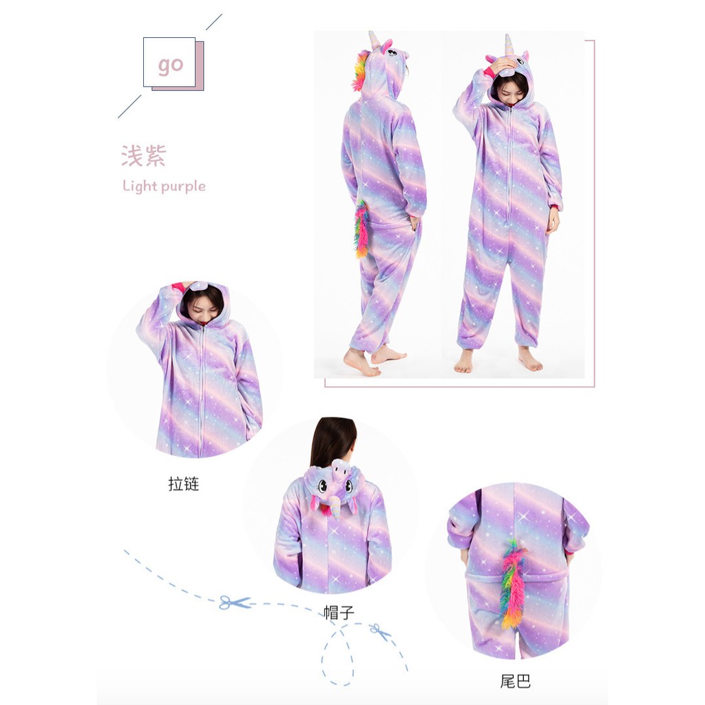 BAJU KOSTUM ONESIE KIGURUMI PIYAMA UNICORN DEWASA-4