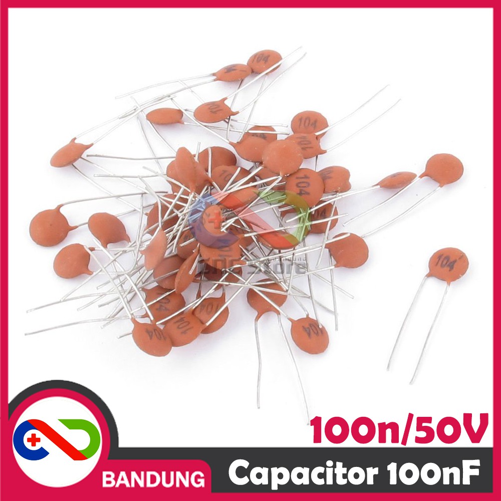 10PCS CAPACITOR CERAMIC KAPASITOR KERAMIK 100NF 104 0.1uF 50V 10pcs