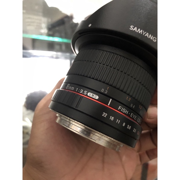 lensa samyang 8mm f3;5 manual fish eye for canon