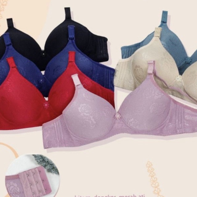 ORIGINAL  BH Bra BH FASHION 18197 Tanpa Kawat Busa Cup Besar