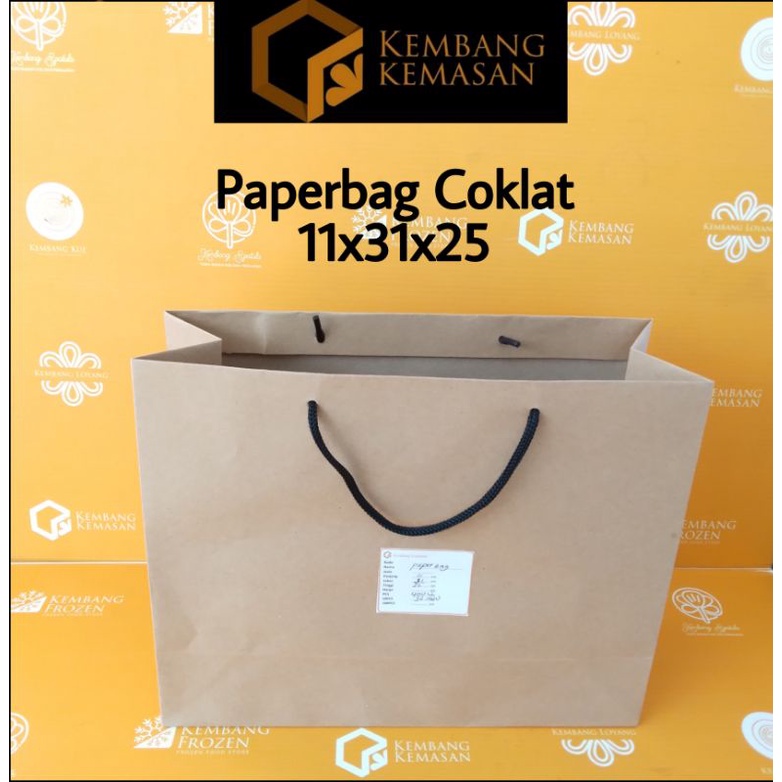 

10 pcs Paperbag Coklat 11x31x25