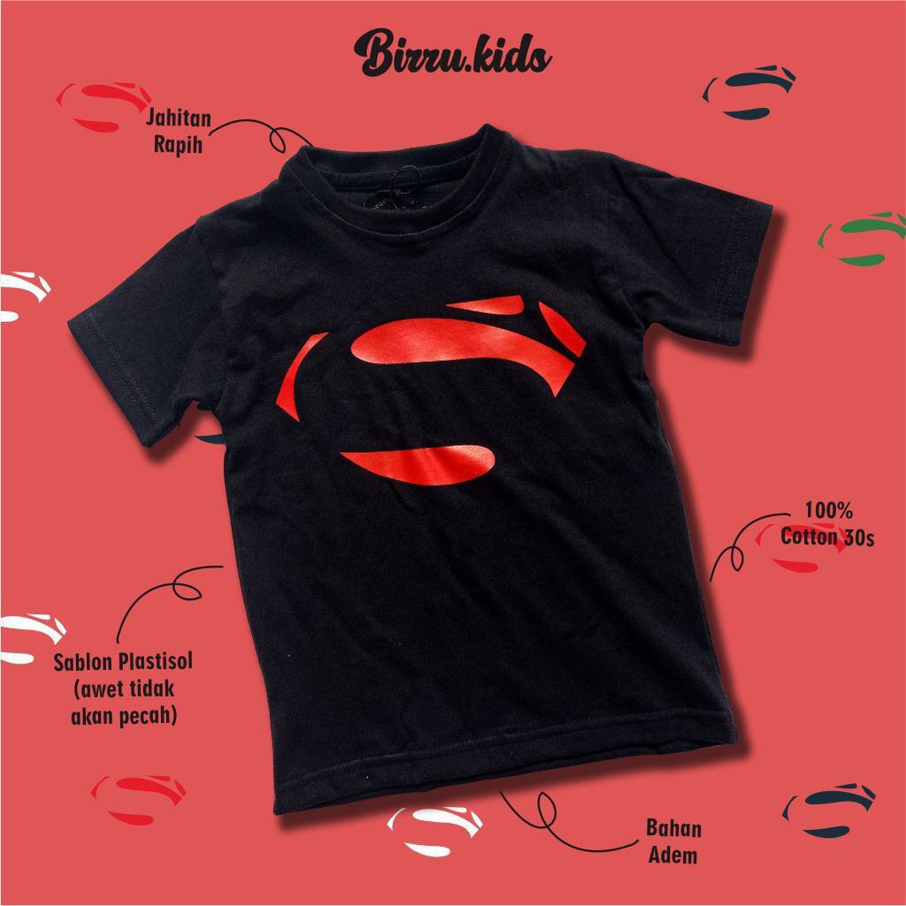 Baju Kaos Anak LOGO SUPERMAN