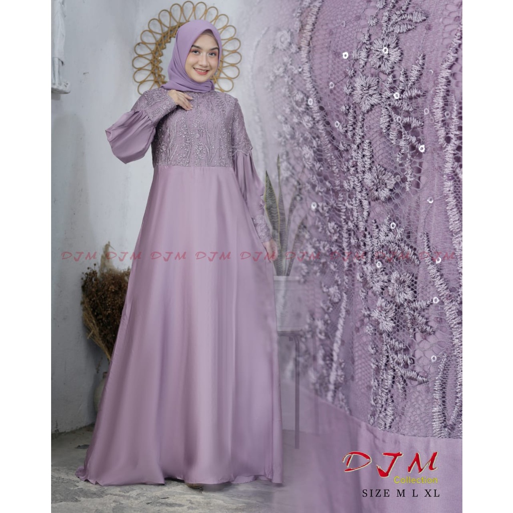 Permata Olshop / Kebaya Gamis Alisya DJM / Dress Pesta Kondangan / Baju Kebaya Modern Pesta / Baju Bridesmaid