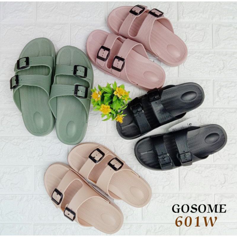 SANDAL WANITA ASLI CANTIK KEREN KEKINIAN MODEL KOREA BAN DUA GOSOME ORIGINAL MURAH BANGET / G 601 W