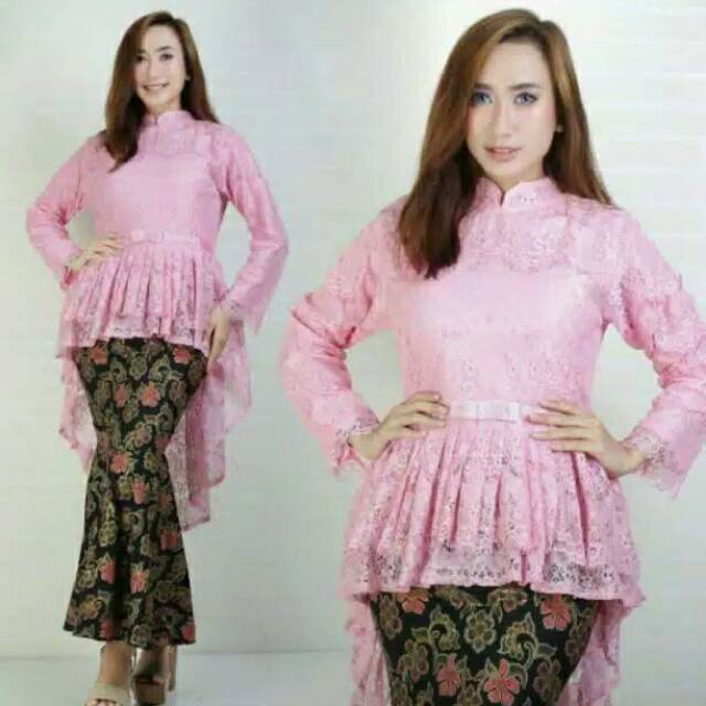 Kebaya brukat model baru+rok duyung
