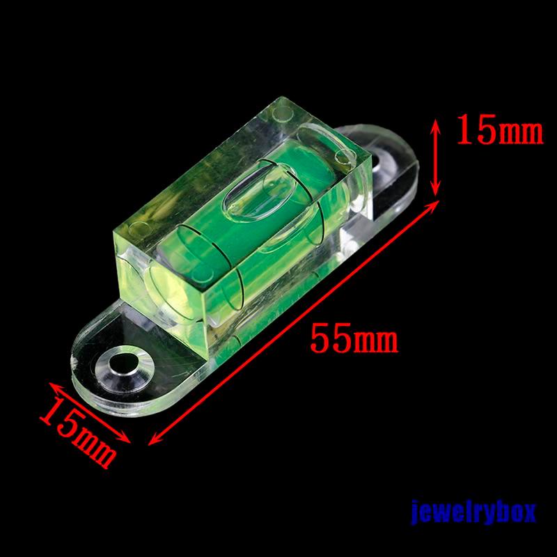 Bubble Spirit Level Bentuk Kotak Bahan Akrilik Dengan Lubang Telinga Sekrup