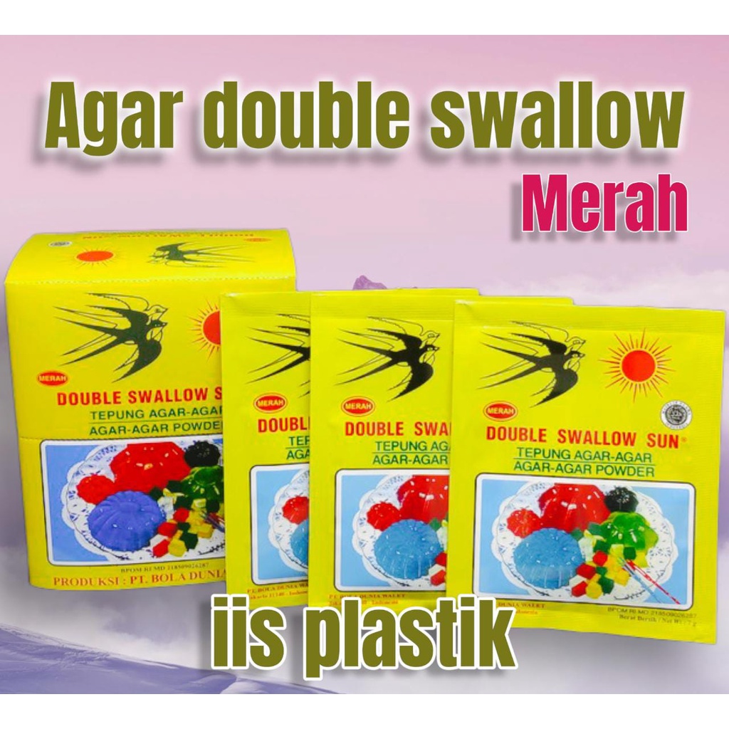 Agar agar double swallow sun sachet 7gram / Agar agar powder cap dua walet